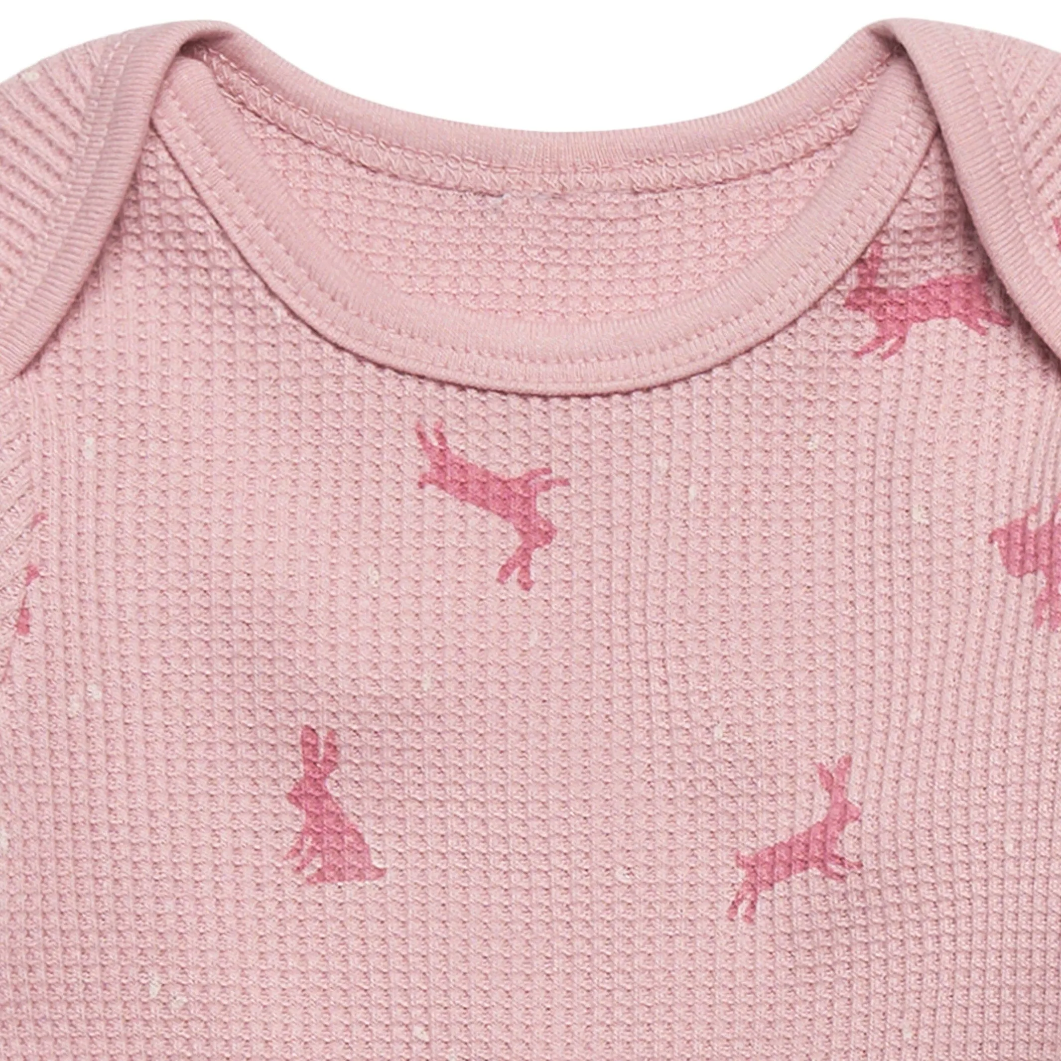 2-Piece Baby Girls Pink Bunnies Bodysuit and Pant Set