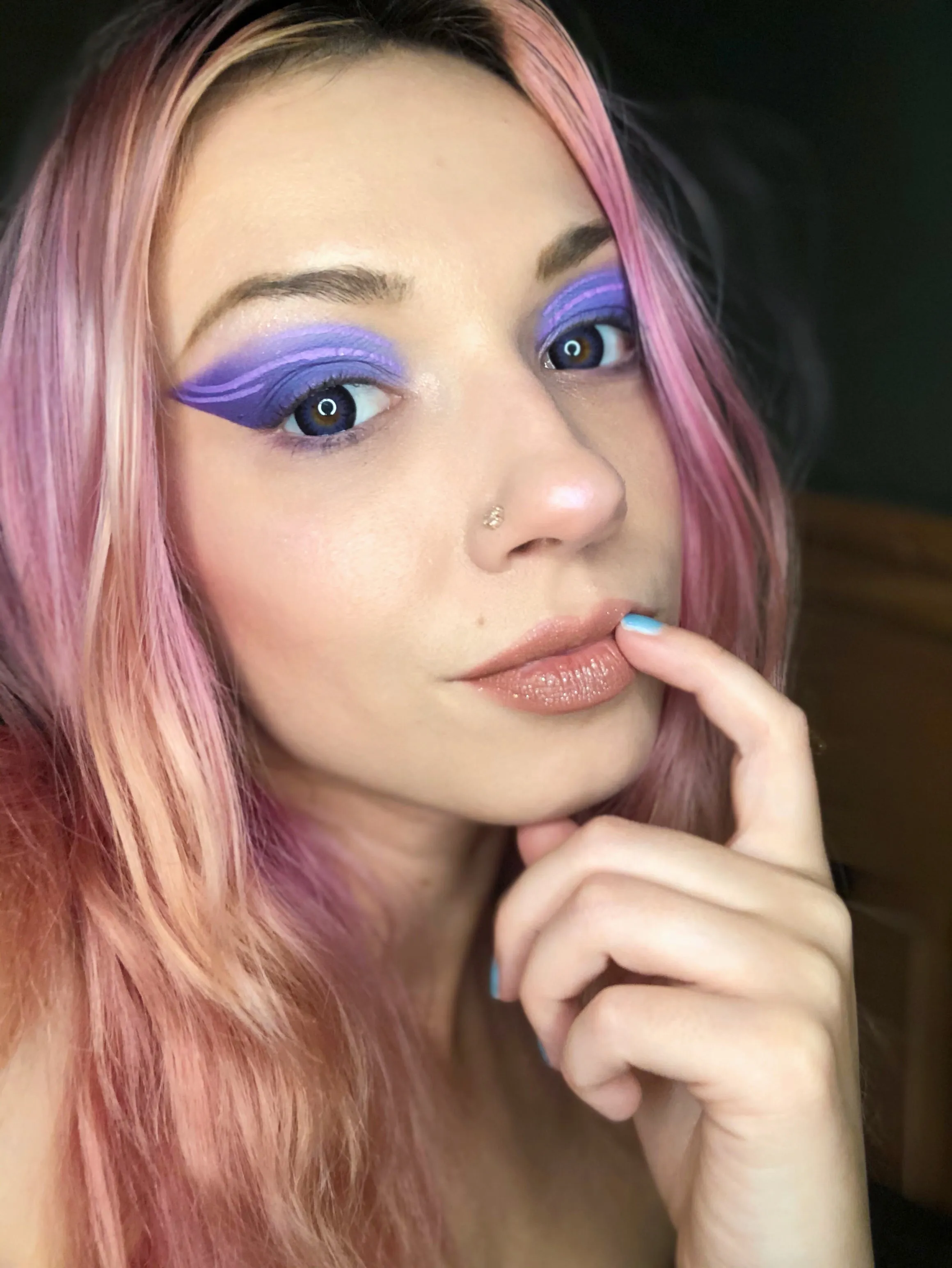 2 Tone Violet Contacts