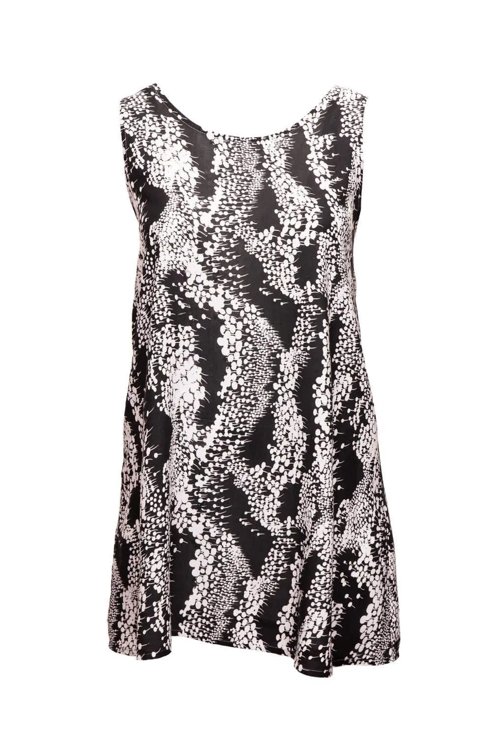 A-line Sun Dress - Black & White