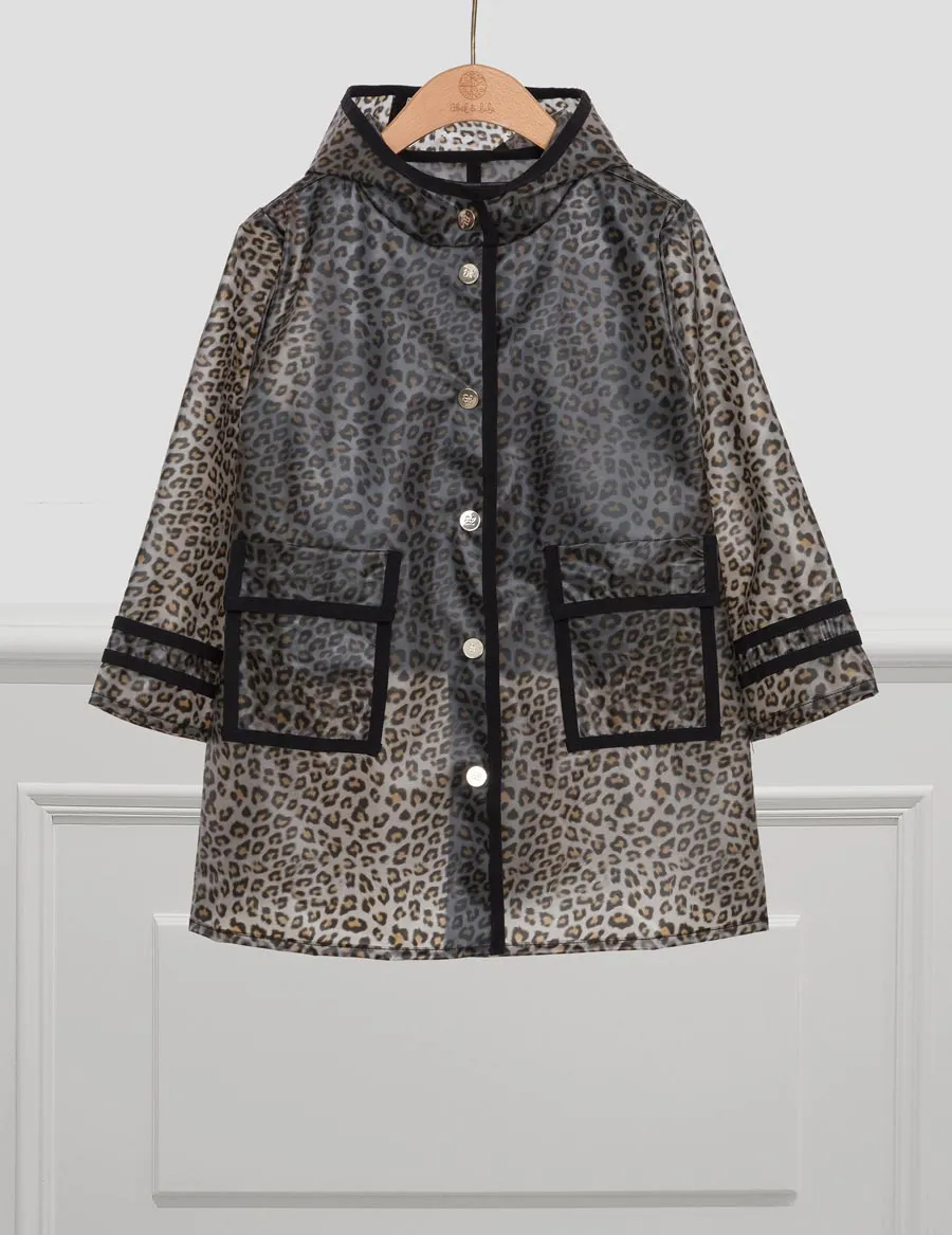 Abel & Lula 5853 - Leopard Print Raincoat with Gilet