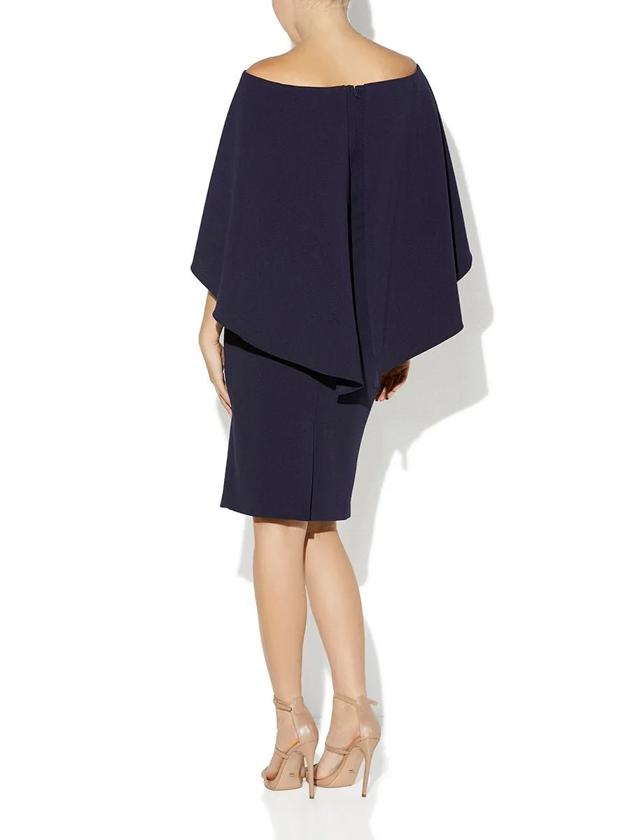 Aerin Navy Crepe Dress