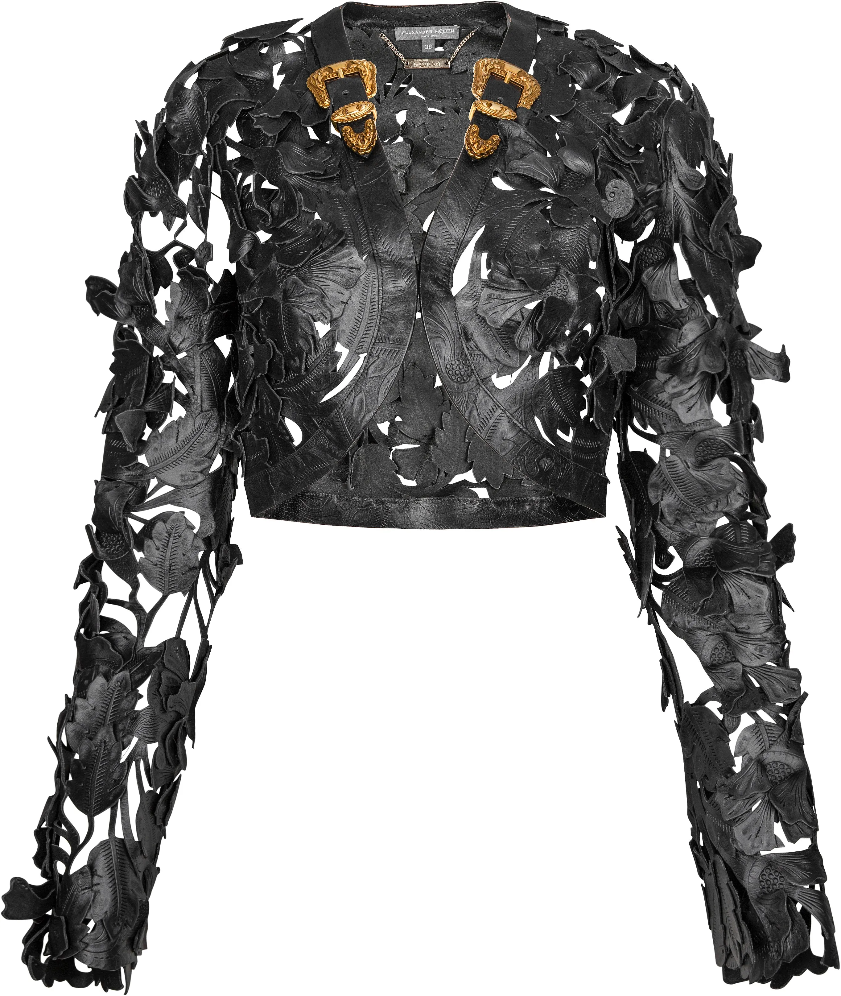 Alexander McQueen Spring 2011 Runway Laser-Cut Leather Jacket