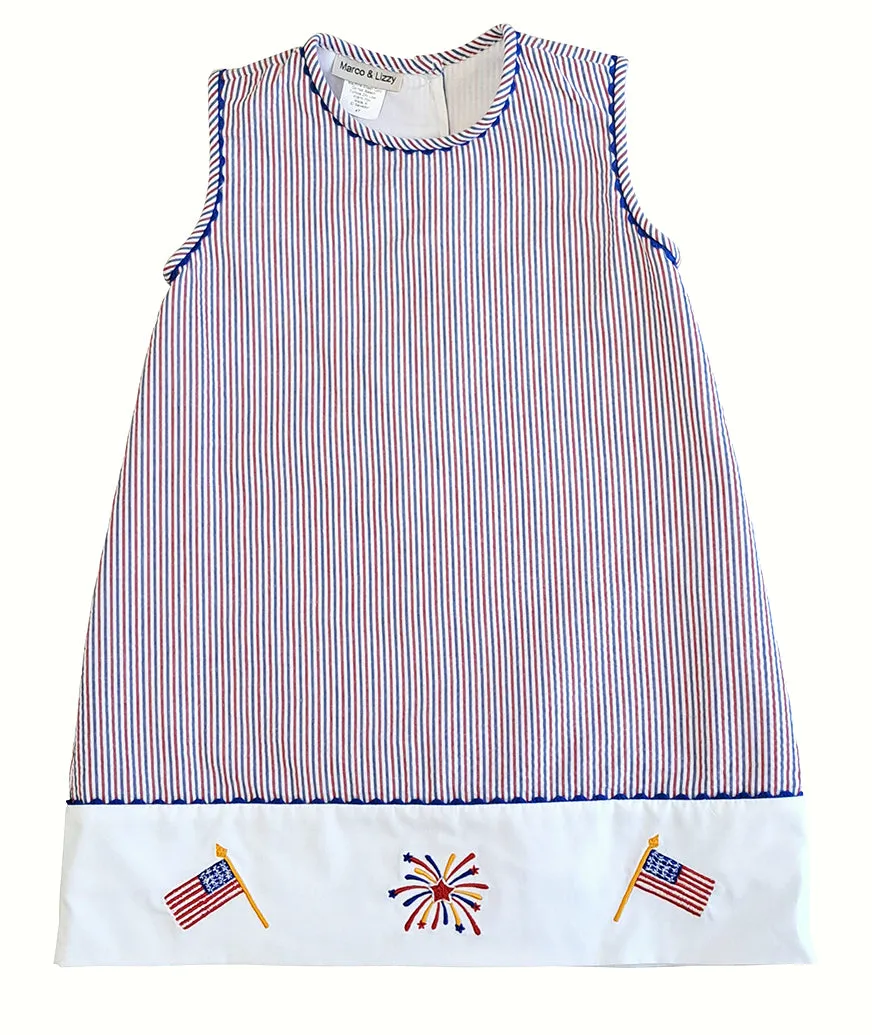 Americana print Girls A line Dress