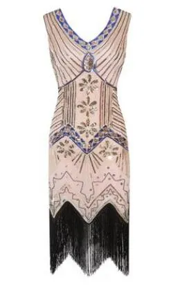 Années 20 Robe de Soir Sequin Rétro Gatsby Le Magnifique