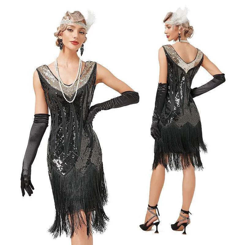 Années 20 Robe De Soirée Gatsby Franges