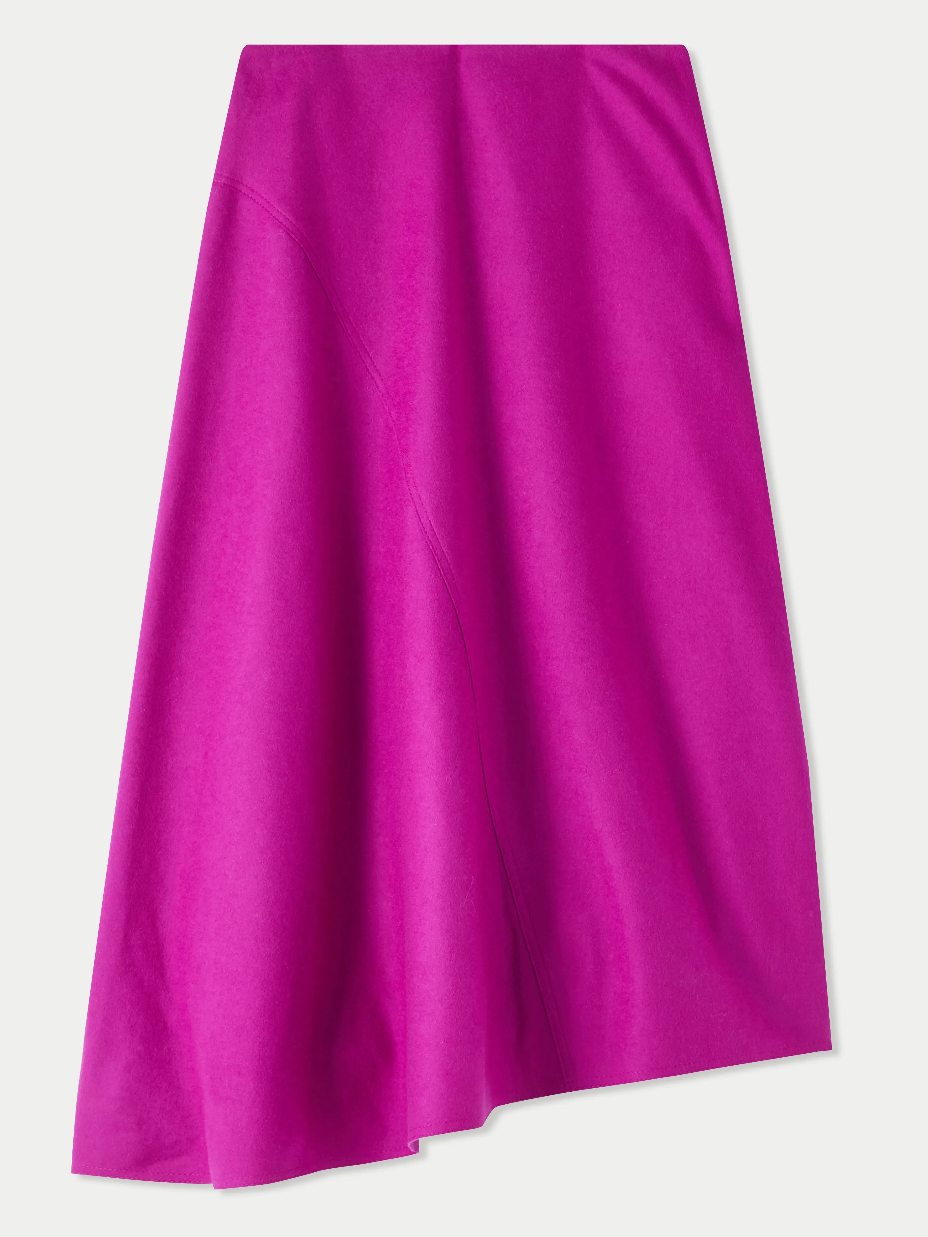 Asymmetric Flannel Skirt | Pink