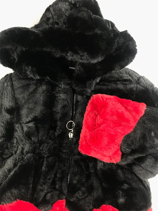 Baby Girl Black Fur Coat