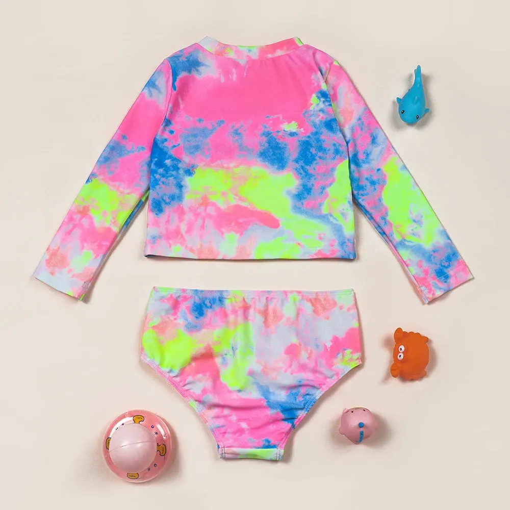 Baby Girl Long 2pc Tie-Dye Swimwear