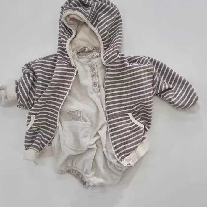 Baby Striped Hooded Coat