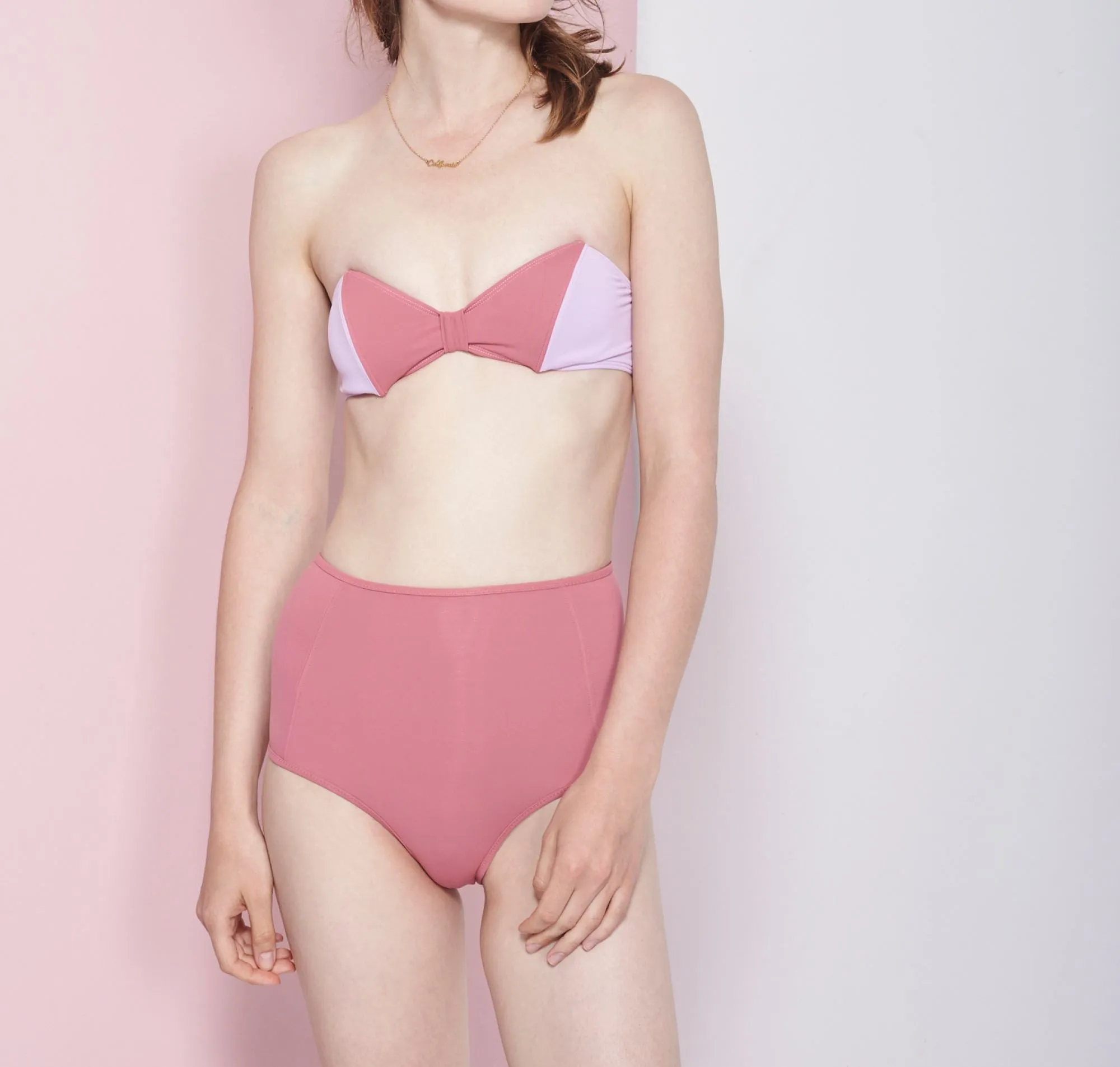 Bandeau bikini top [Dark Rose]