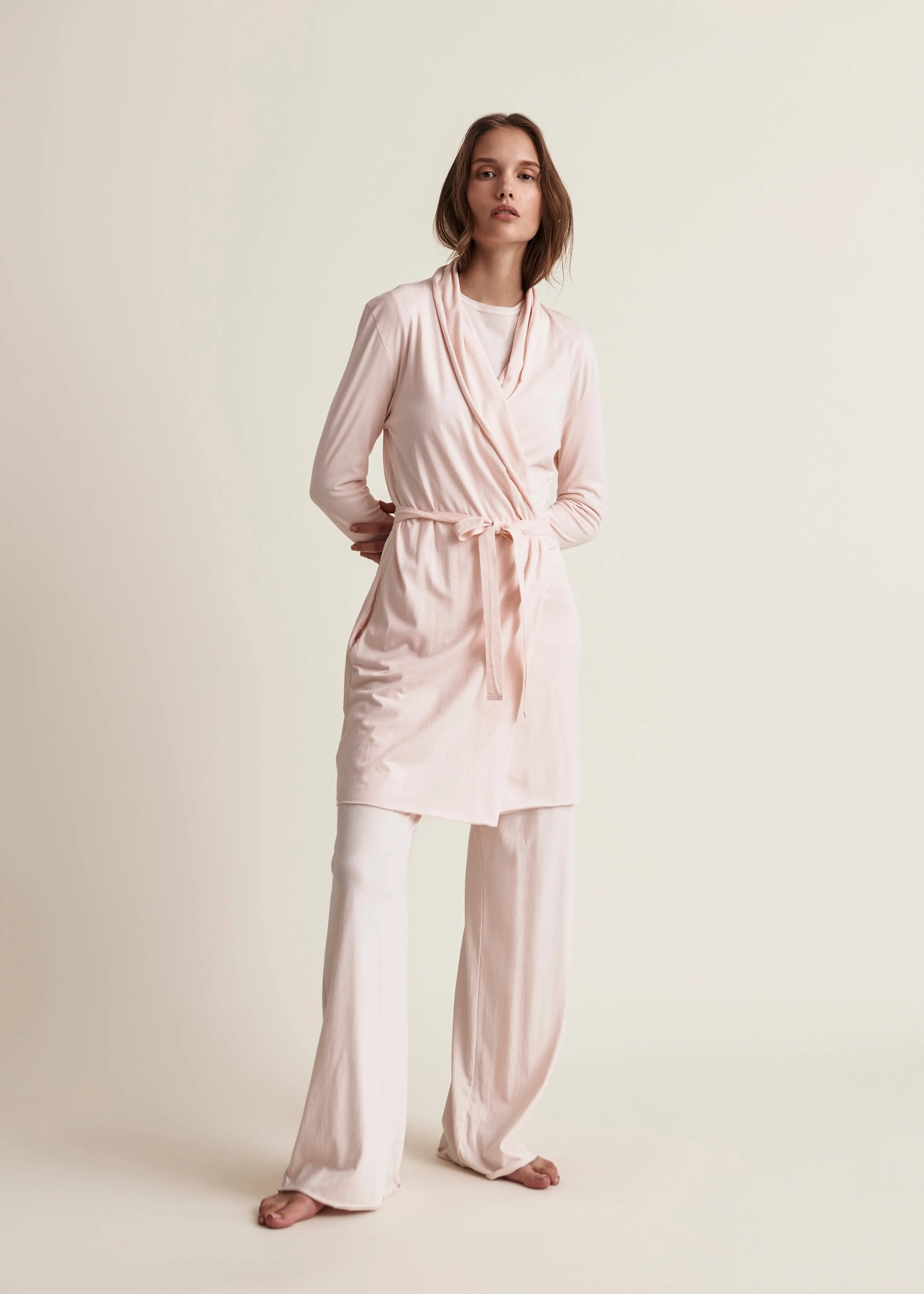 Basic Double Layer Wrap Robe