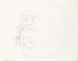 Batman The Animated Series Original Production Drawing: Pamela Isley