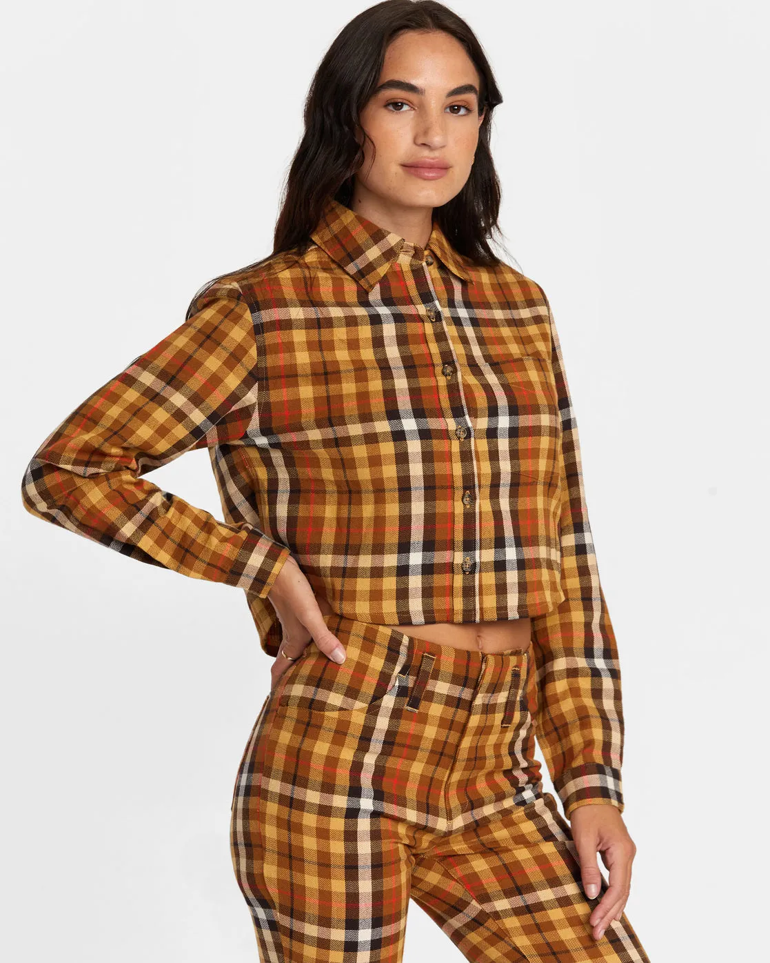 Bayside Flannel Long Sleeve Shirt - Latte