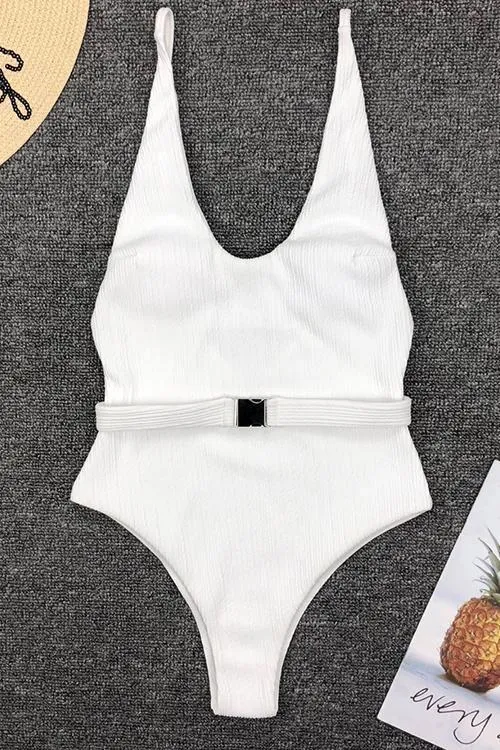 Belted One-piece Swimwear