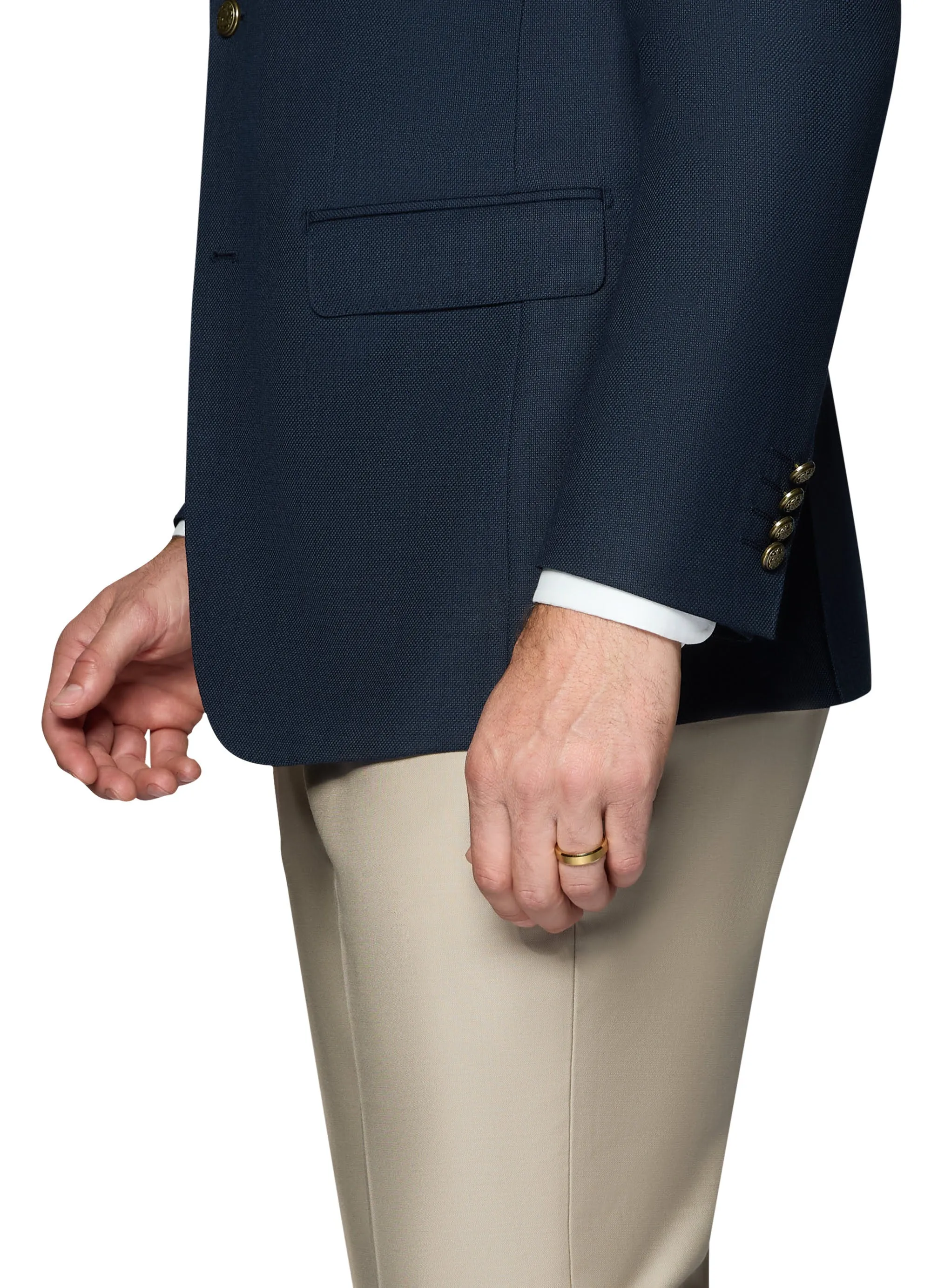 Berragamo Elegant Wool Blazer Modern Fit - Navy