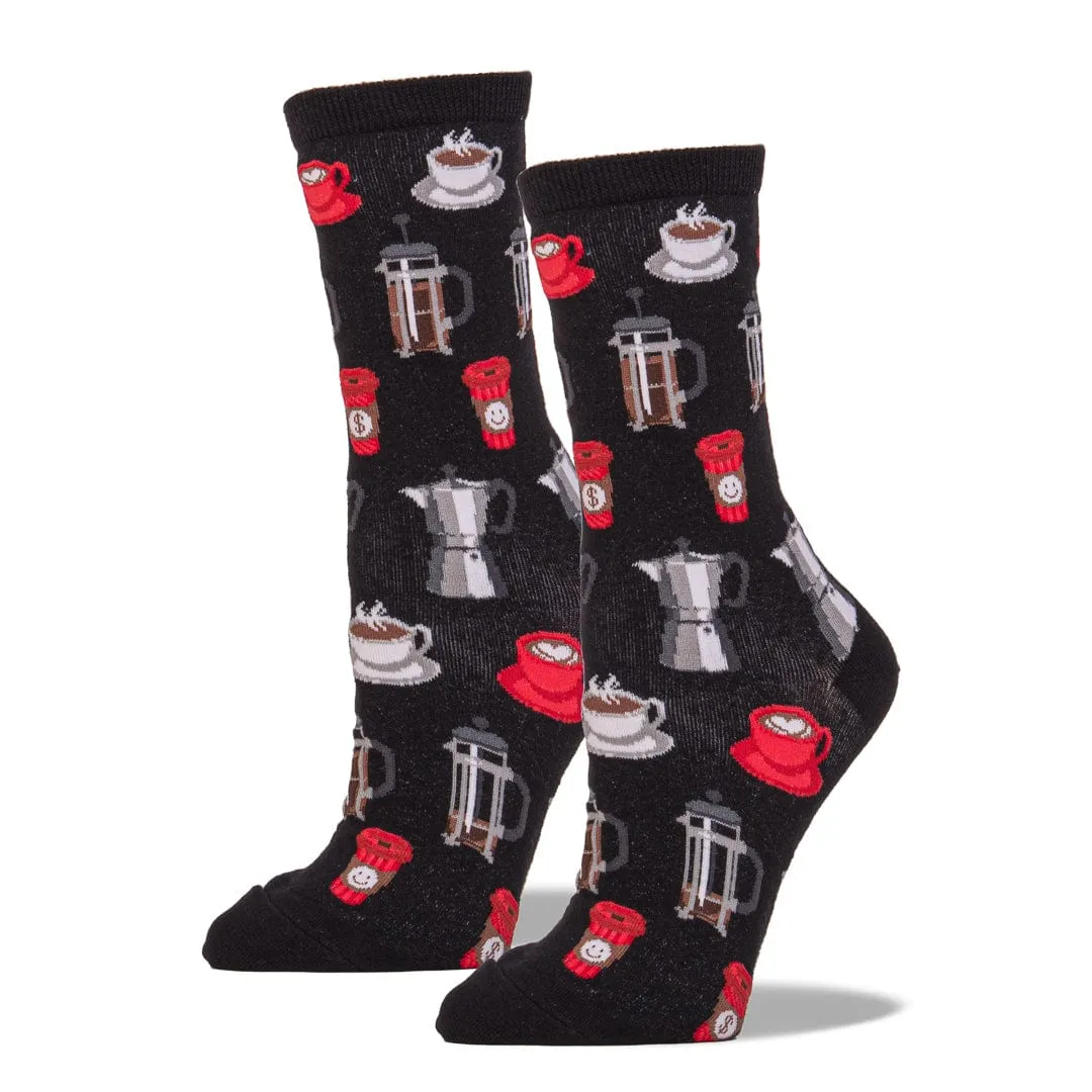 Black Coffee Women's Crew Sock