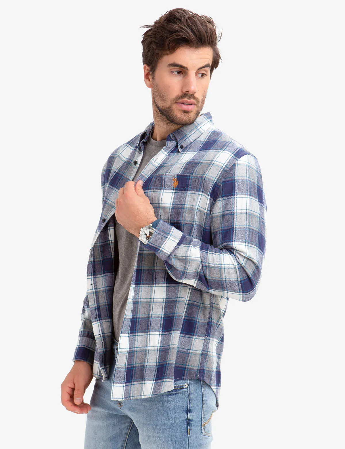 BLACK MALLET HEATHER PLAID SHIRT