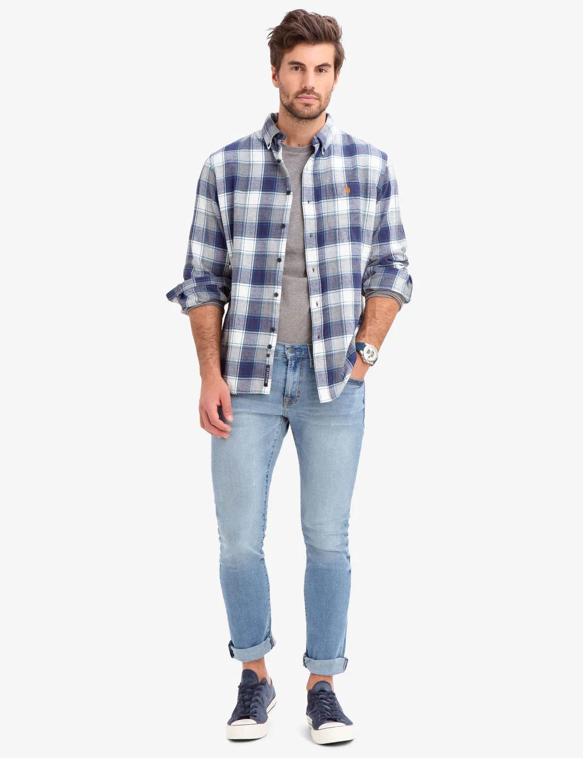 BLACK MALLET HEATHER PLAID SHIRT