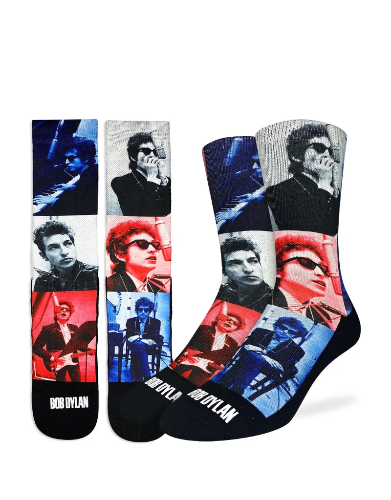 BOB DYLAN RED & BLUE ACTIVE SOCK