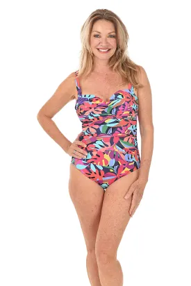 Bold Rush Shirred Bandeau Maillot Swimsuit