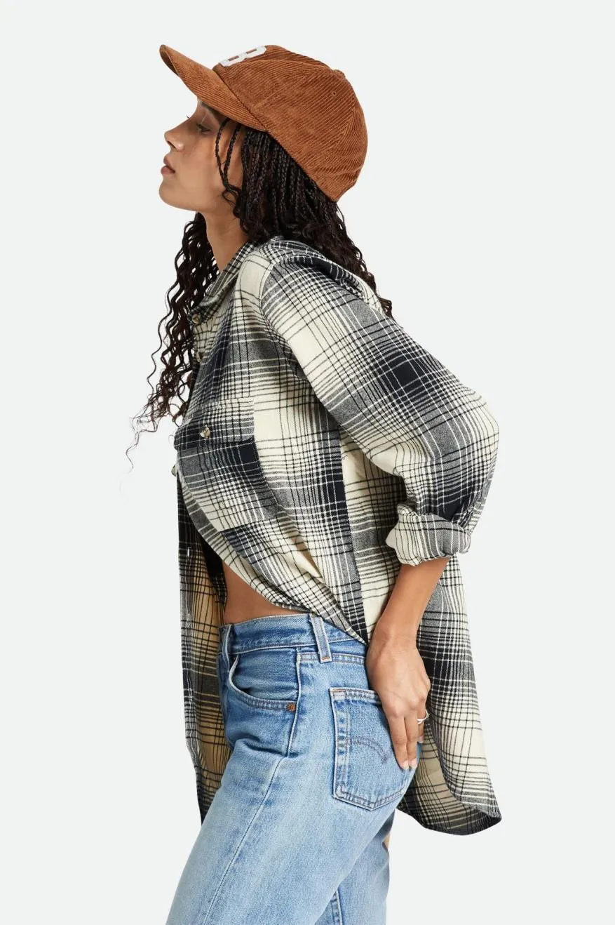 Bowery Boyfriend L/S Flannel - Biscotti/Black