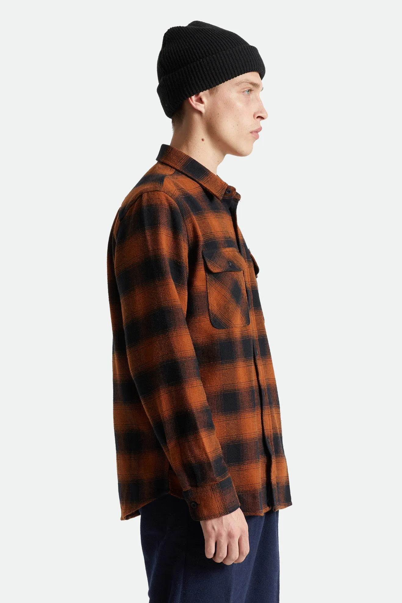 Bowery L/S Flannel - Burnt Orange