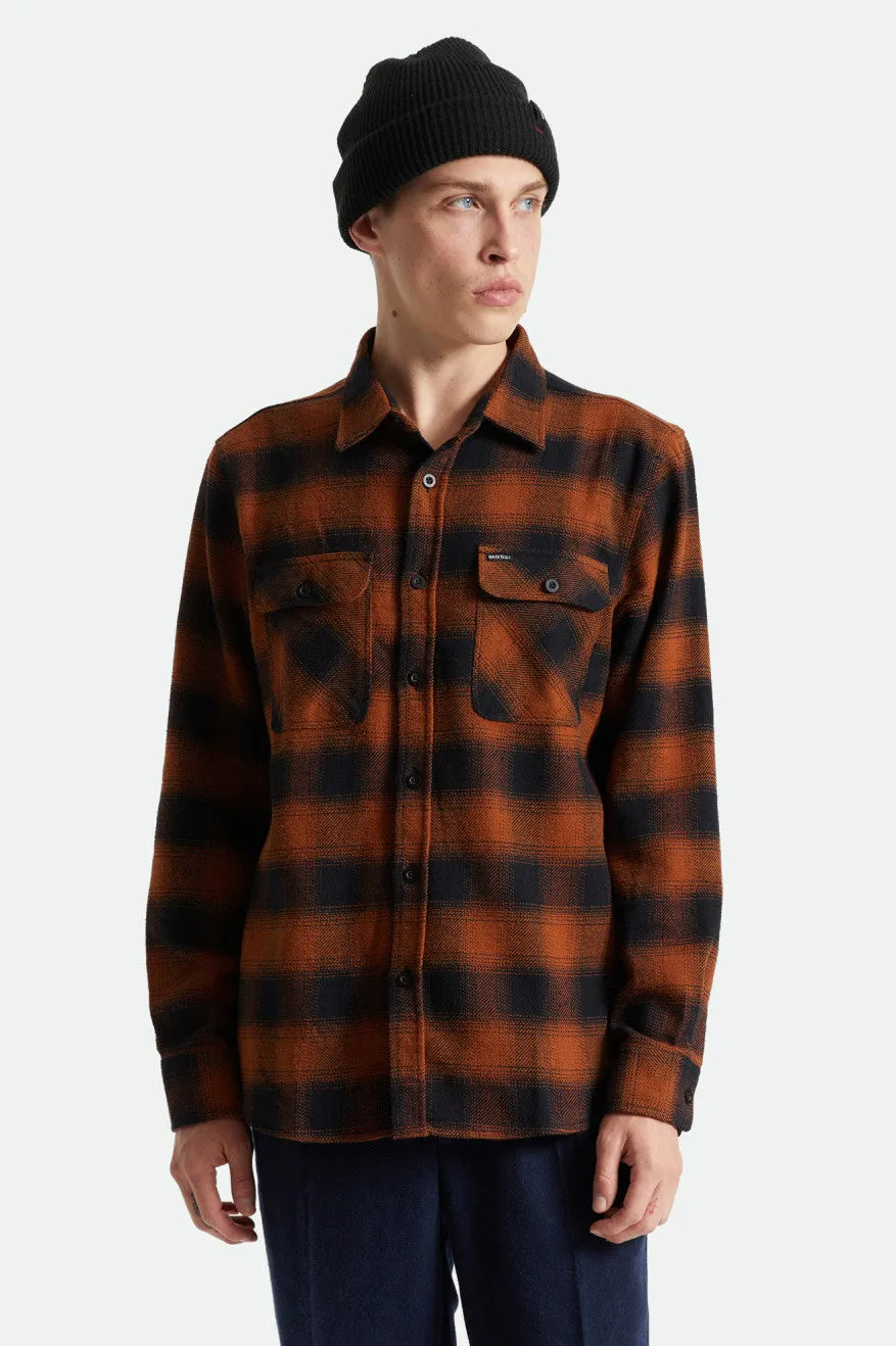 Bowery L/S Flannel - Burnt Orange