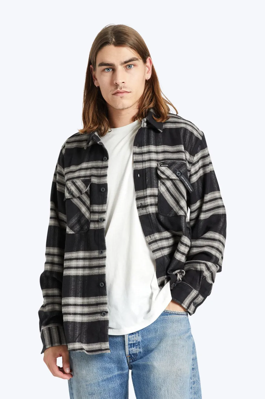 Bowery Stretch Water Resistant L/S Flannel - Black/Charcoal