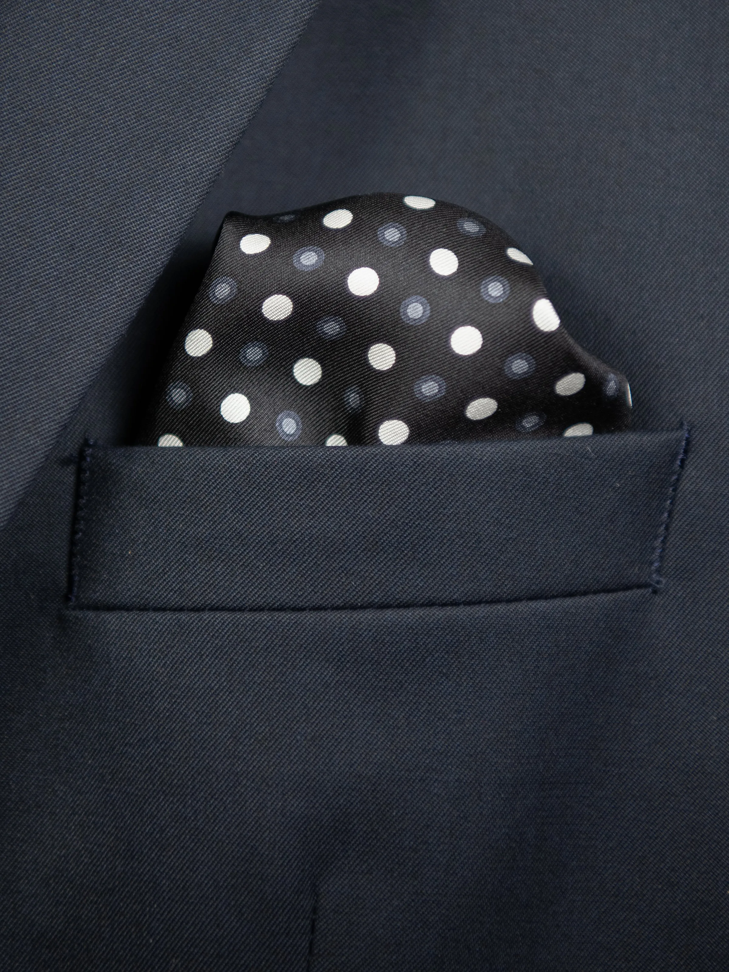 Boy's Pocket Square 31456 Neat - Black/White