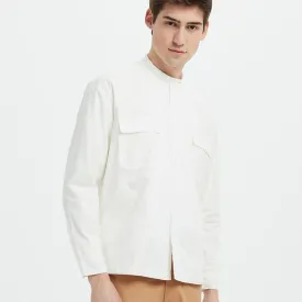 Boysnextdoor Round Collar Shirt Jacket White