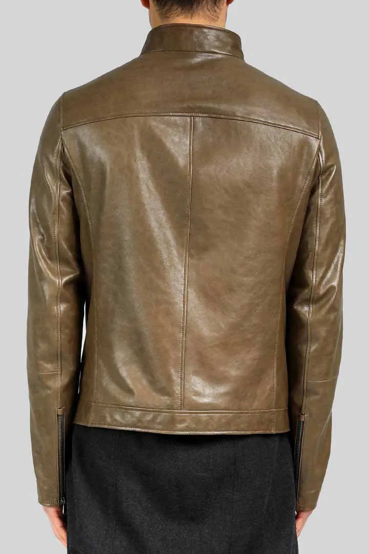 Brown Tobacco Leather Jacket