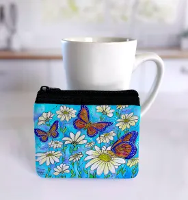 Butterflies on Daisies Coin Bag