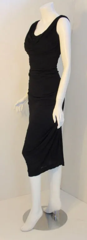 CEIL CHAPMAN 1940s Vintage Black Cocktail Dress