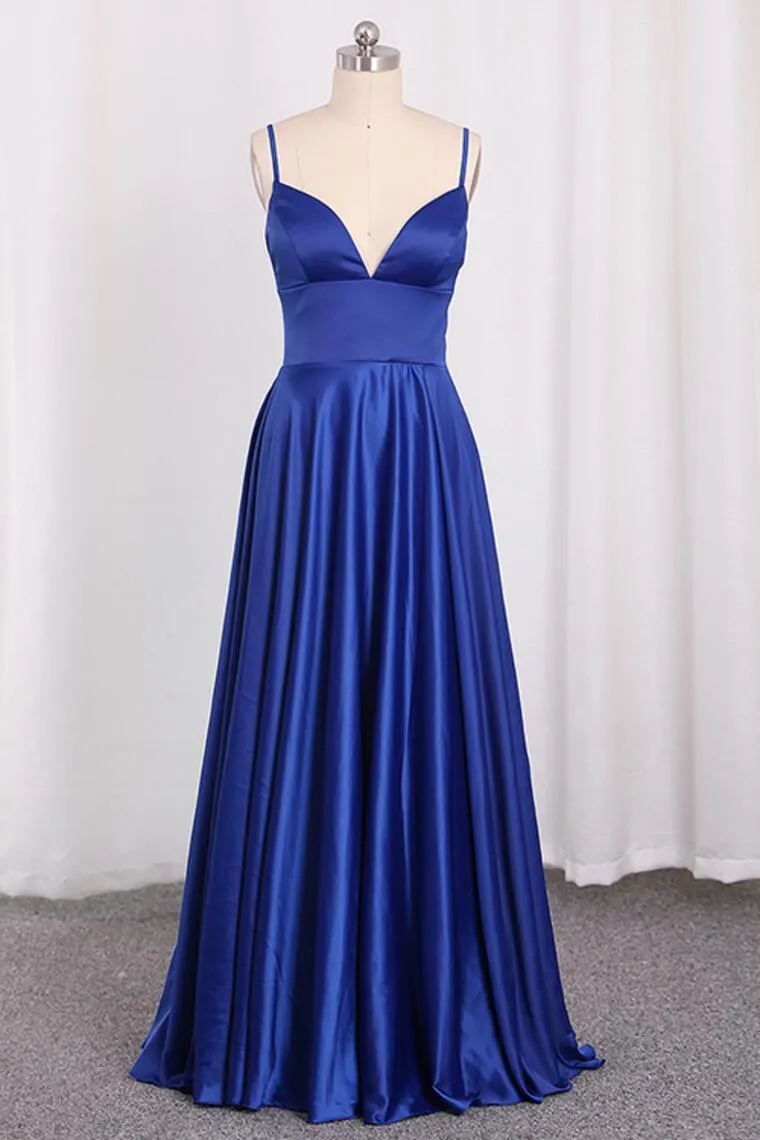 Chic A Line Cheap Prom Dress Sleeveless Satin Evenng Dress ER2042