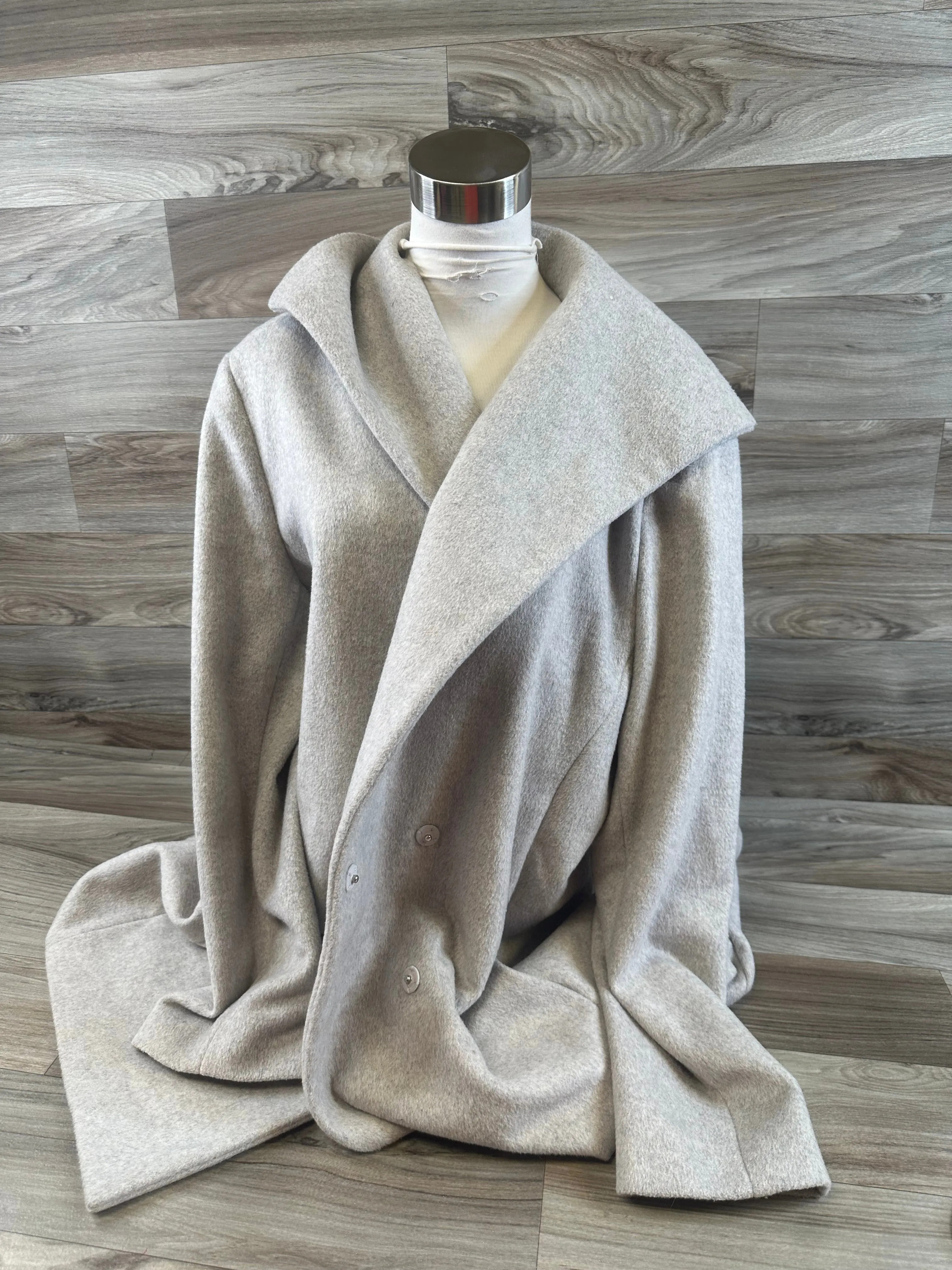 Coat Peacoat By Calvin Klein In Grey, Size: 2x