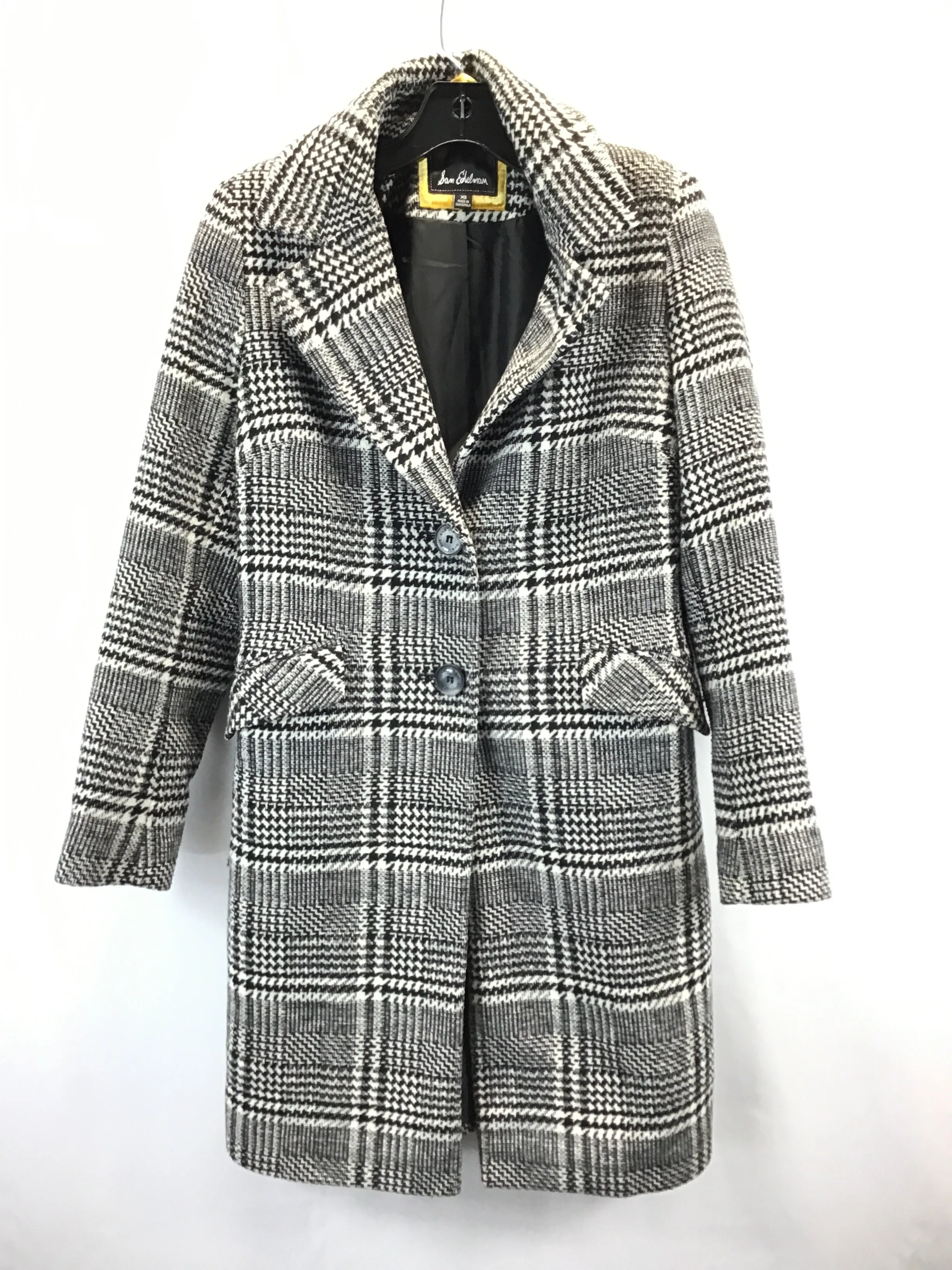 Coat Peacoat By Sam Edelman In Black & White, Size: Xs