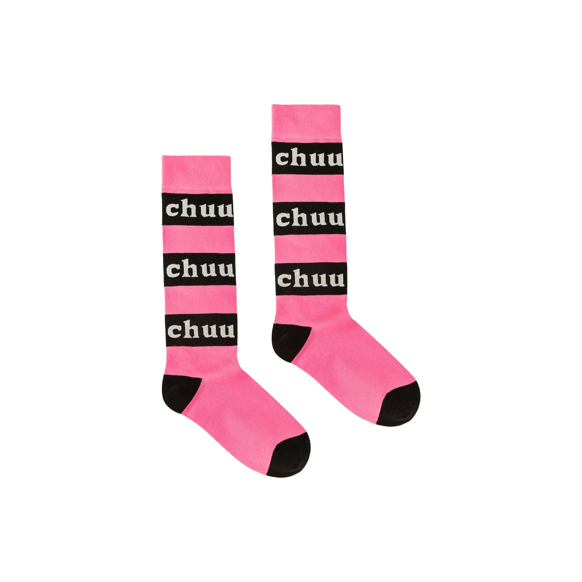 Color Combination Lettering High Socks