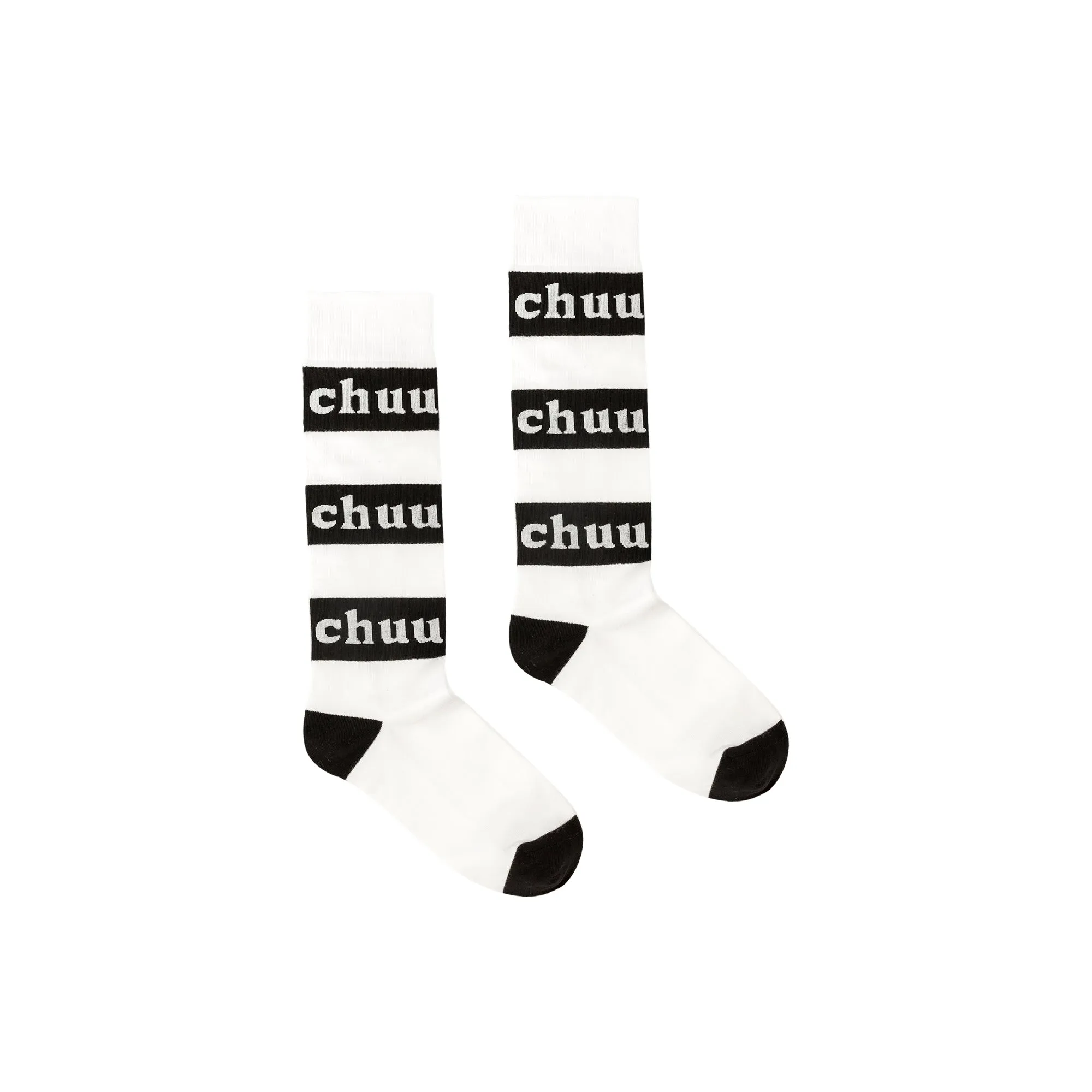 Color Combination Lettering High Socks