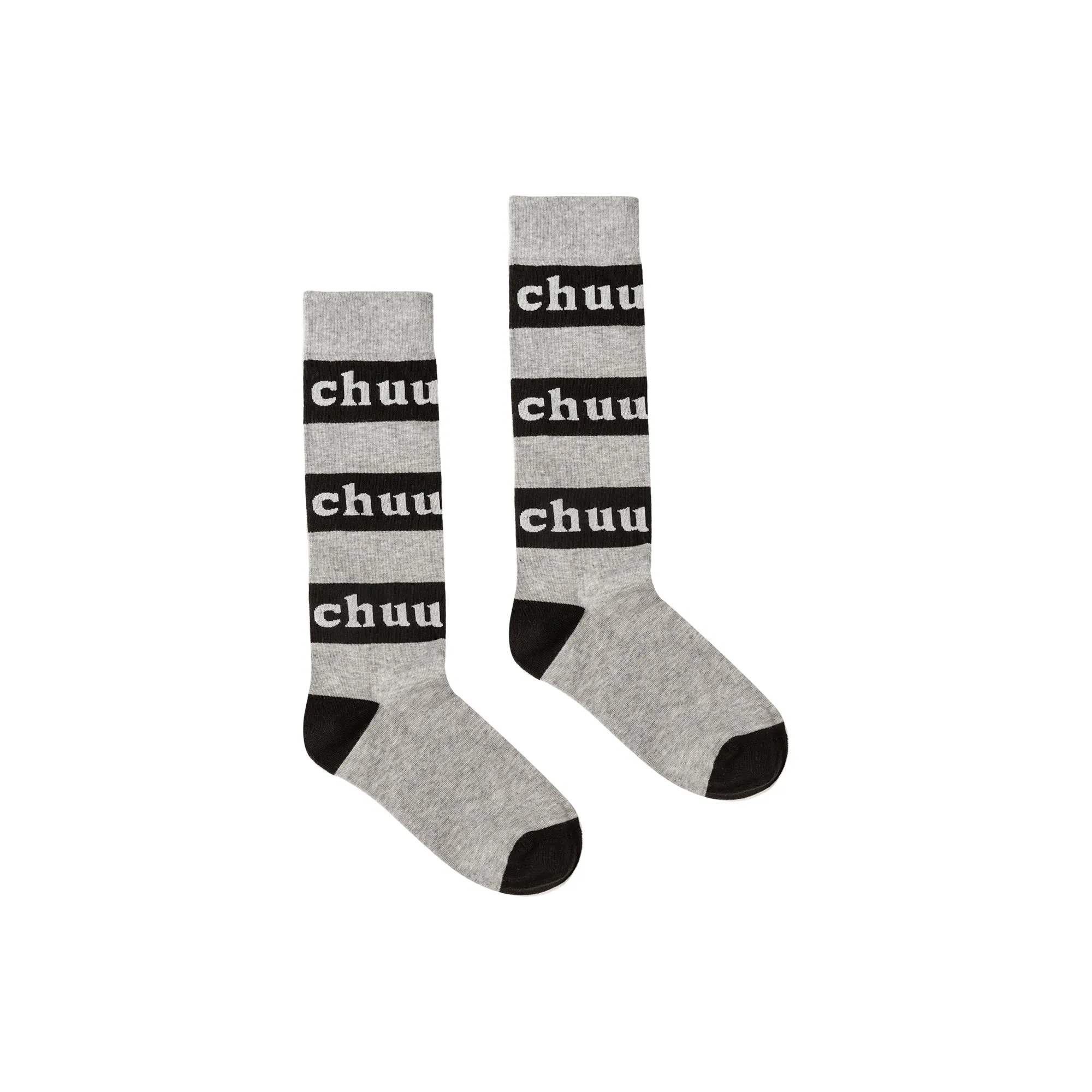 Color Combination Lettering High Socks