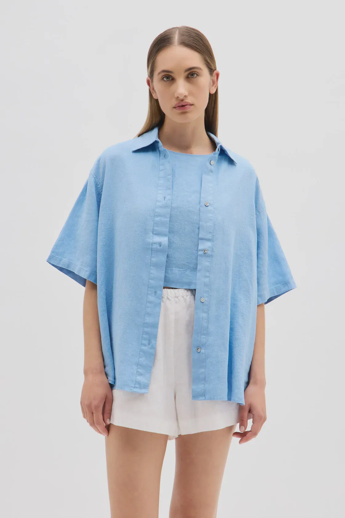 Corine Shirt Cornflower Blue