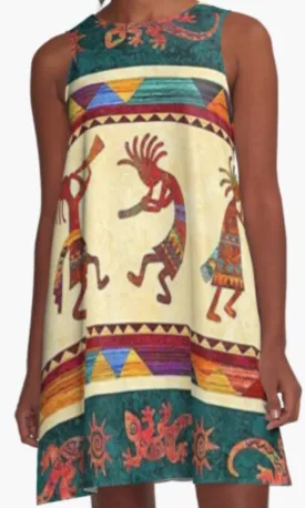 Cowgirl Kim Kokopelli A-line Dress