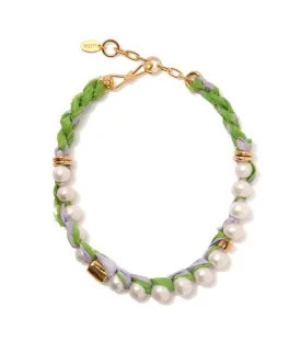 Daybreak Collar in Lavender and Lime