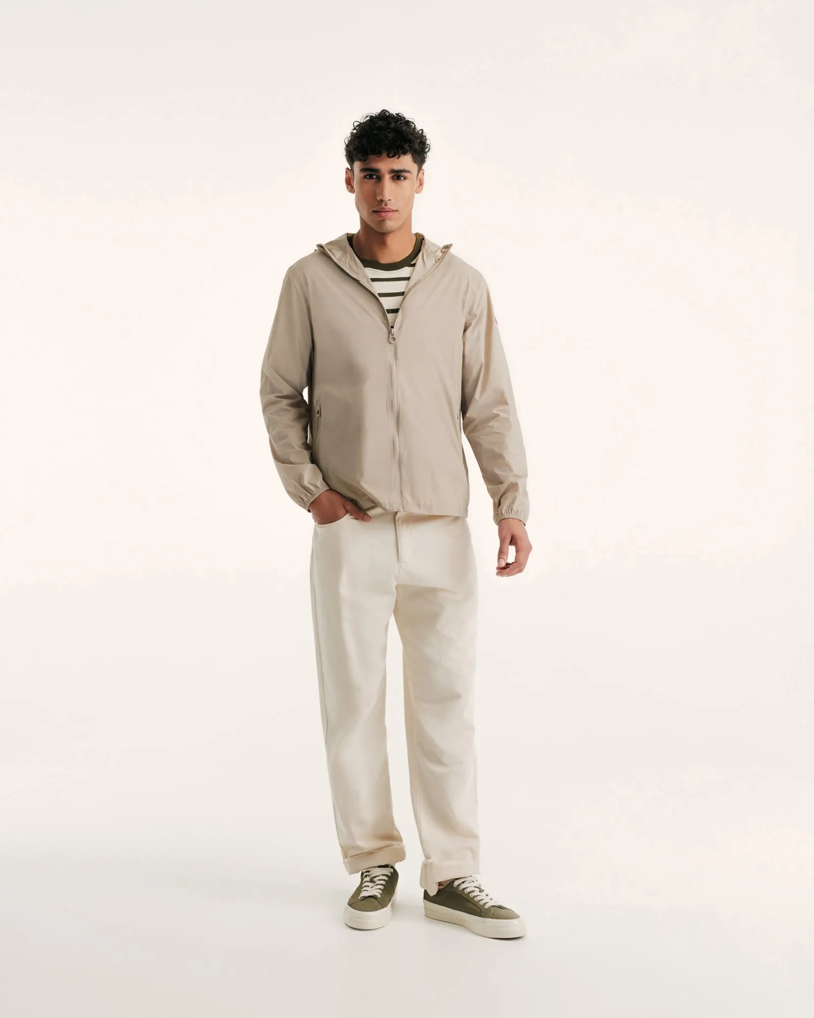 Derry waterproof packable jacket Beige