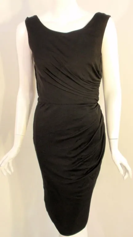 DON LOPER 1940s Black Cocktail Dress