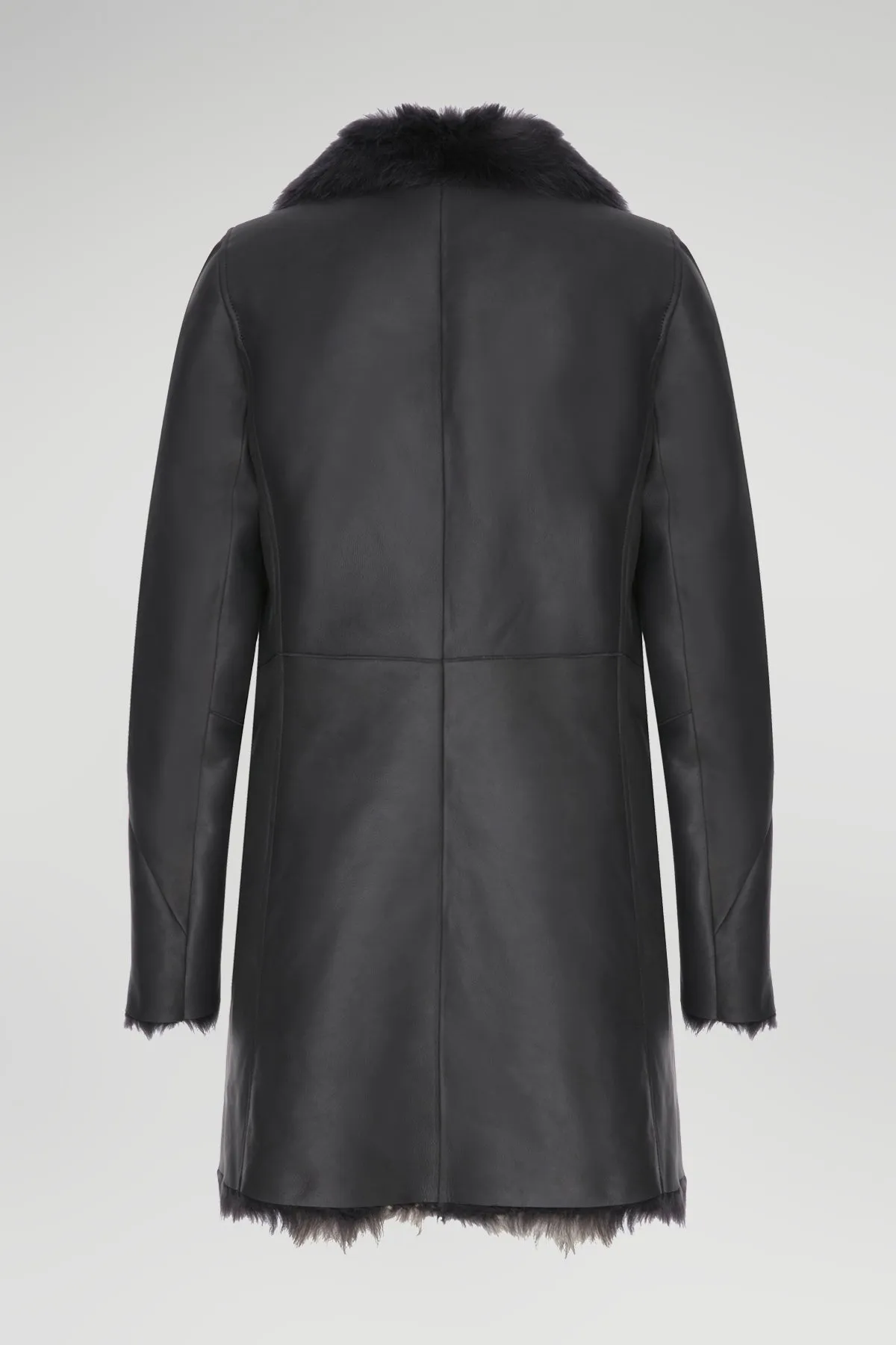 Elena - Anthracite Shearling Coat