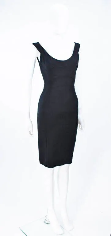 ELIZABETH MASON COUTURE Black Silk Cocktail Dress Made to Order