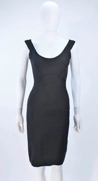 ELIZABETH MASON COUTURE Black Silk Cocktail Dress Made to Order