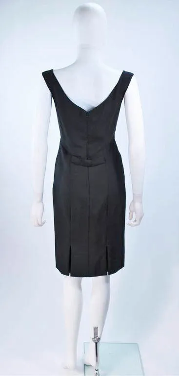 ELIZABETH MASON COUTURE Black Silk Cocktail Dress Made to Order