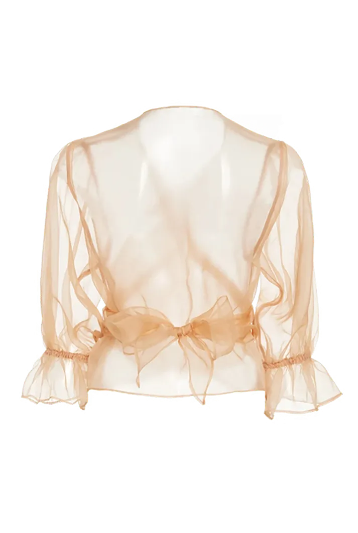 Ella Organza Puff Sleeve Top