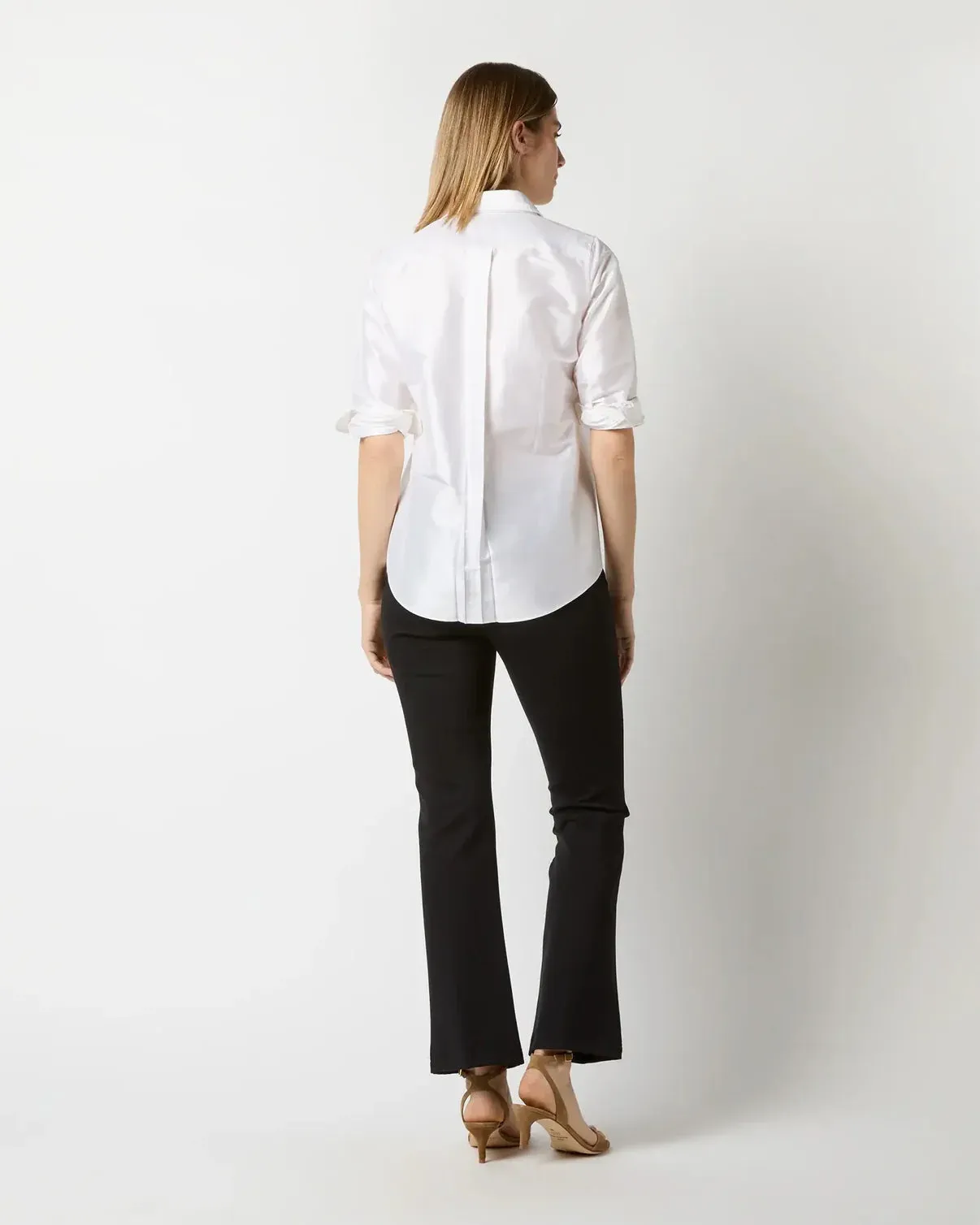 Elsie Shirt Ivory Silk Shantung